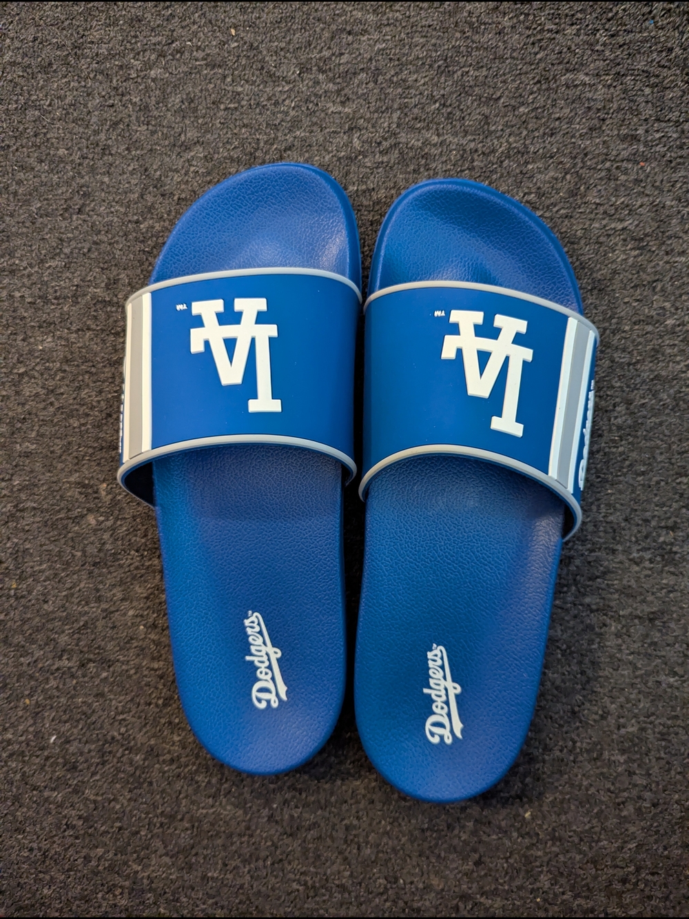 Los Angeles Blue Slide Sandals